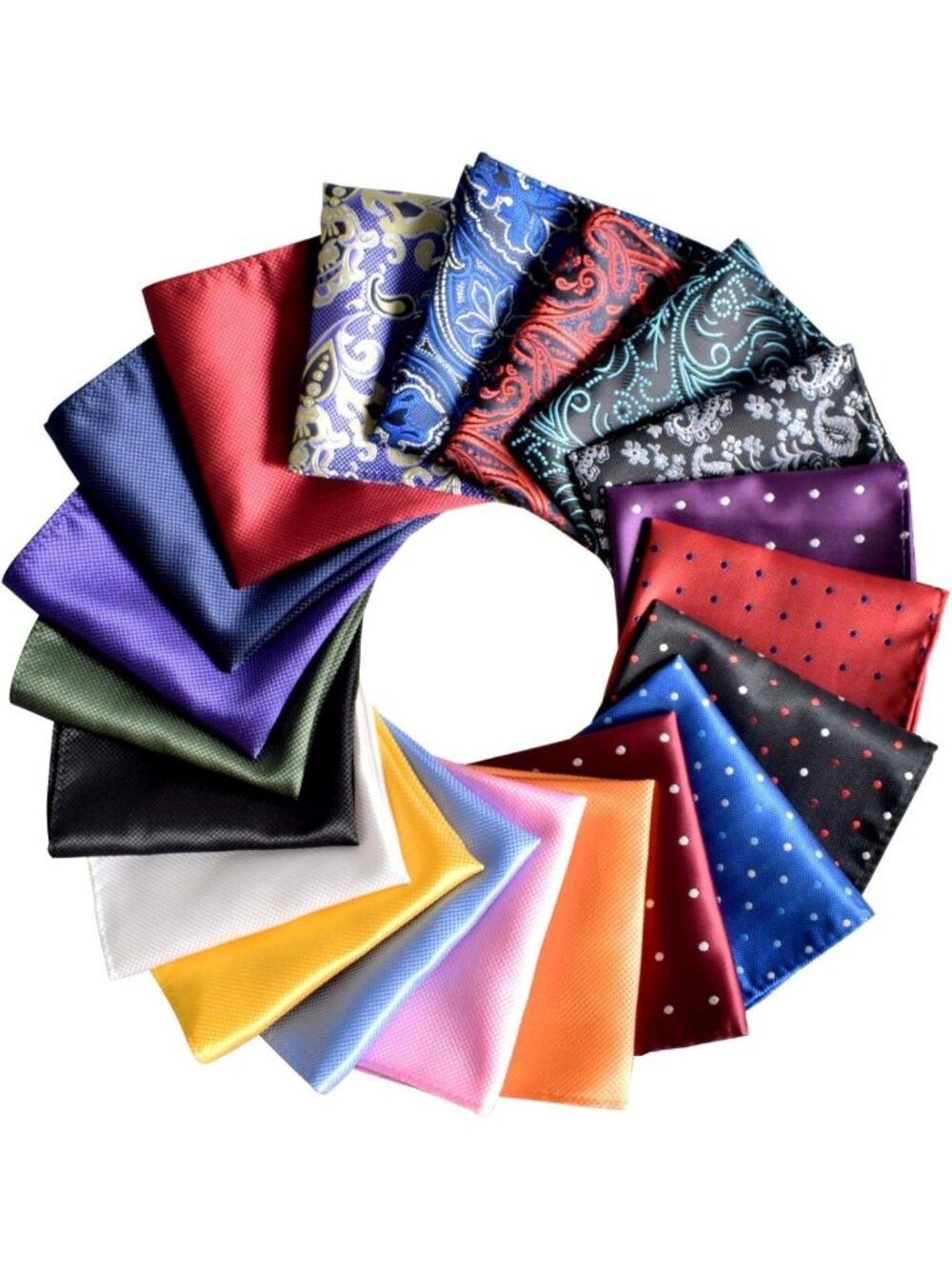 Men's Pocket Squares 10x10 Inch - 20 Pack Handkerchief Set, Stylish Accessories
